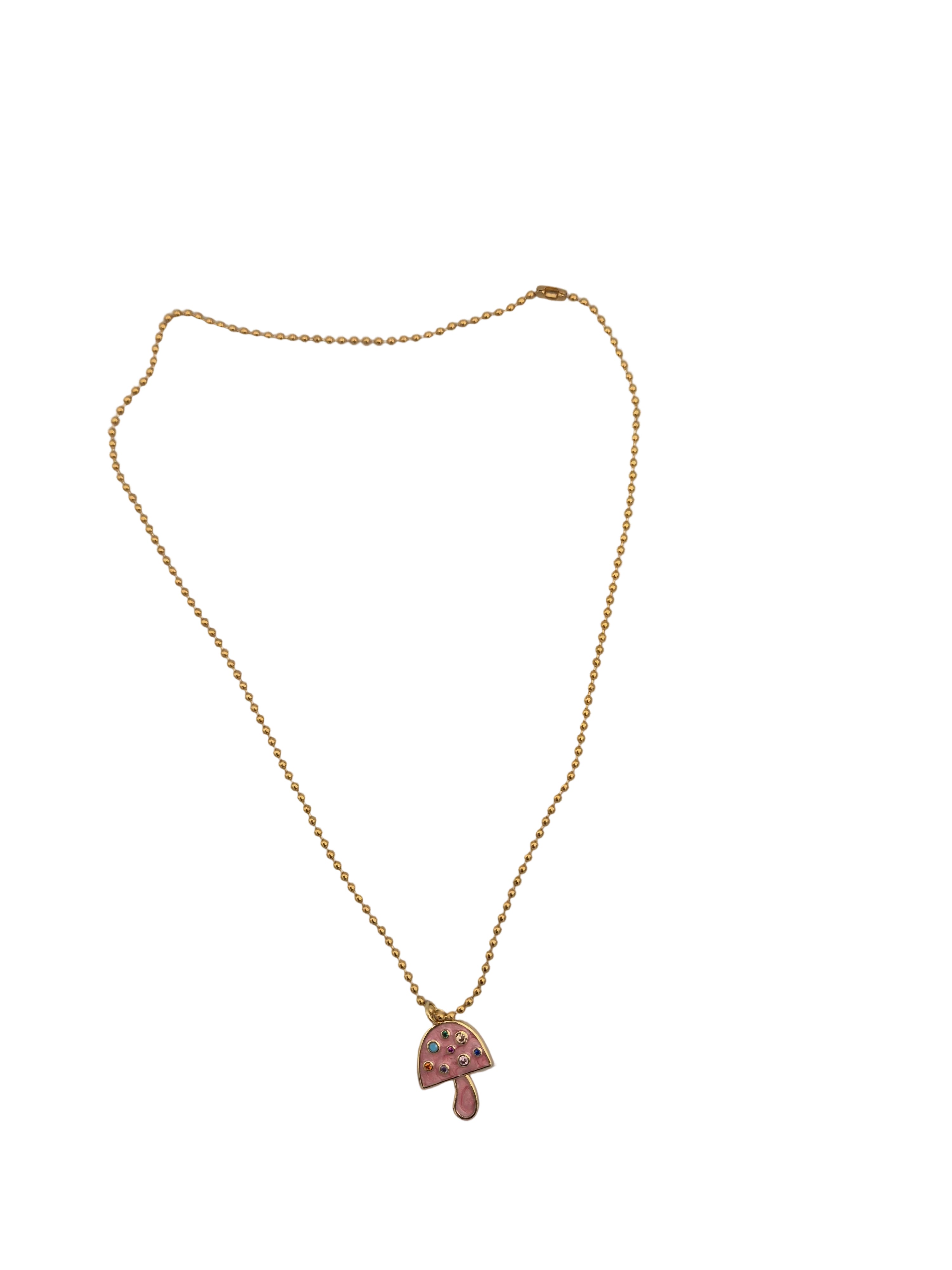 Moné Jewelry Collar Champiñon Brillo Colores
