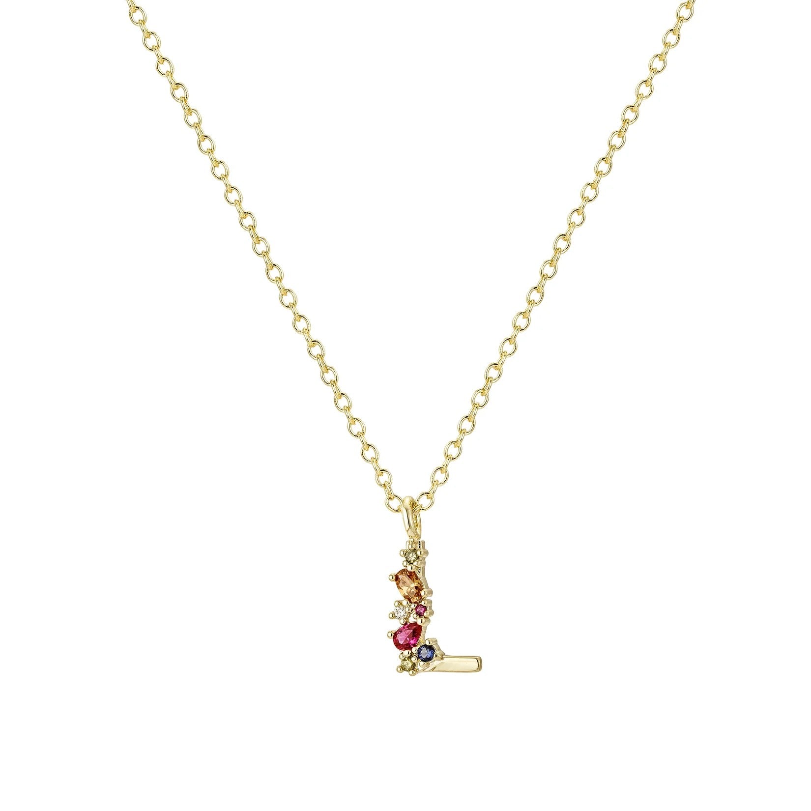 Carmela Collar Dorado con Inicial y Circonias