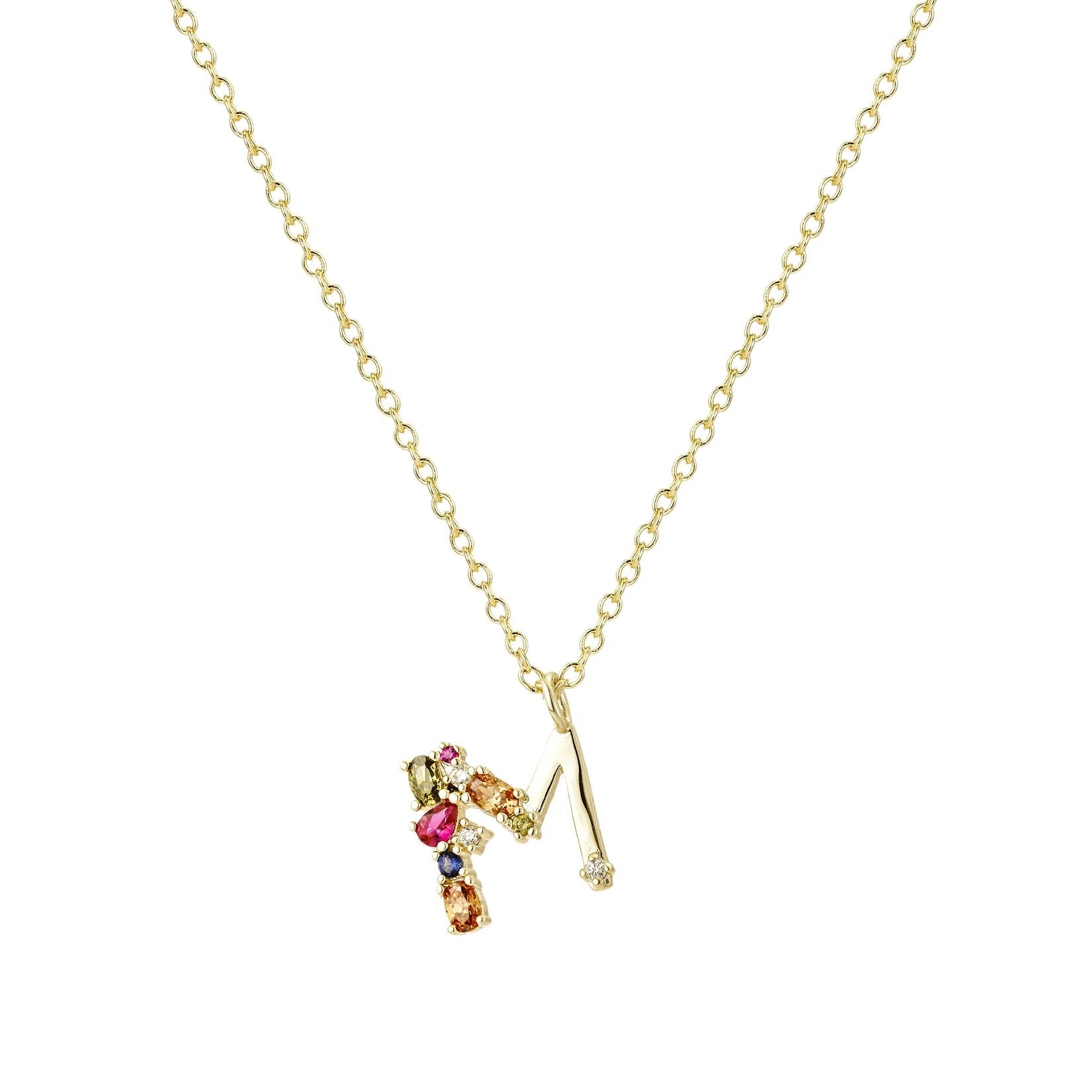 Carmela Collar Dorado con Inicial y Circonias