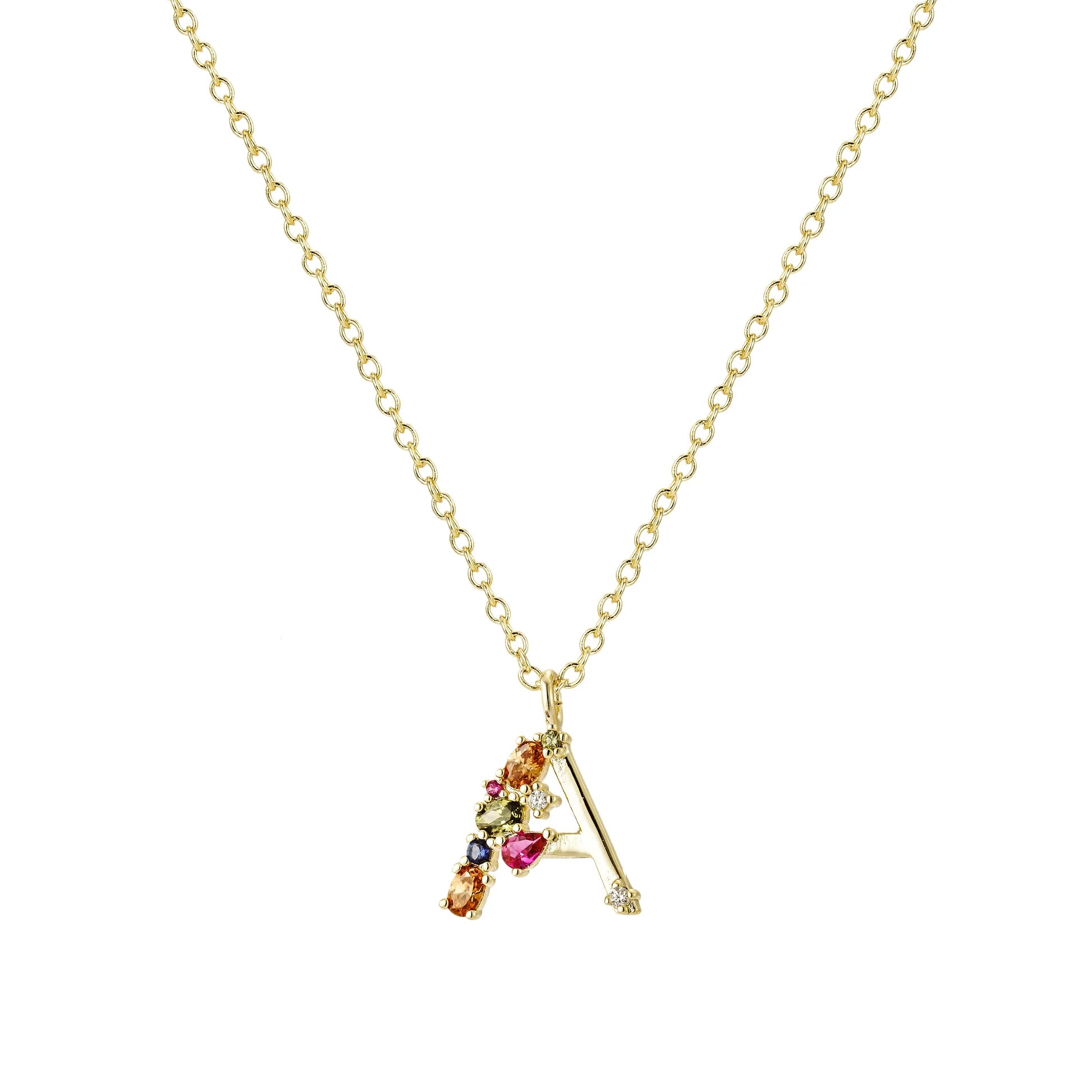 Carmela Collar Dorado con Inicial y Circonias
