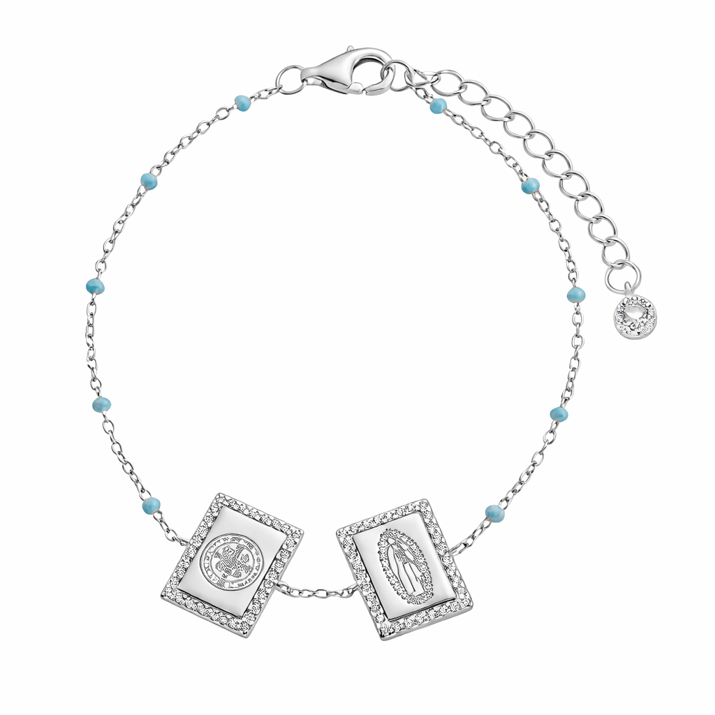 Carmela Pulsera San Benito y Virgen María