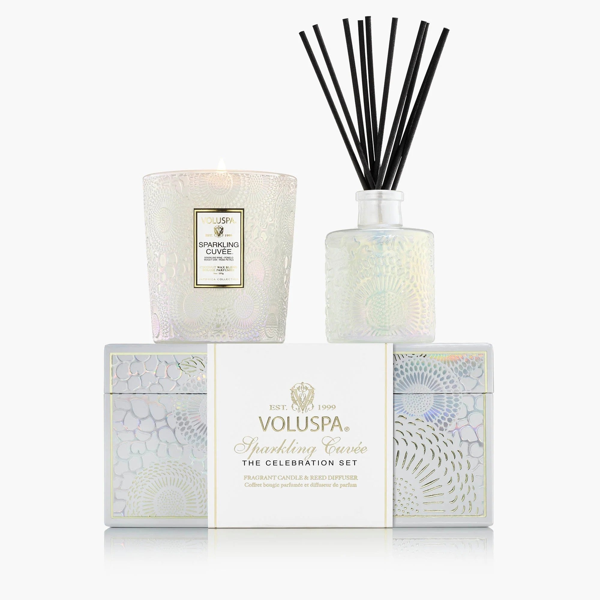 Voluspa Sparkling Cuvée Celebration Candle & Diffuser Gift Set