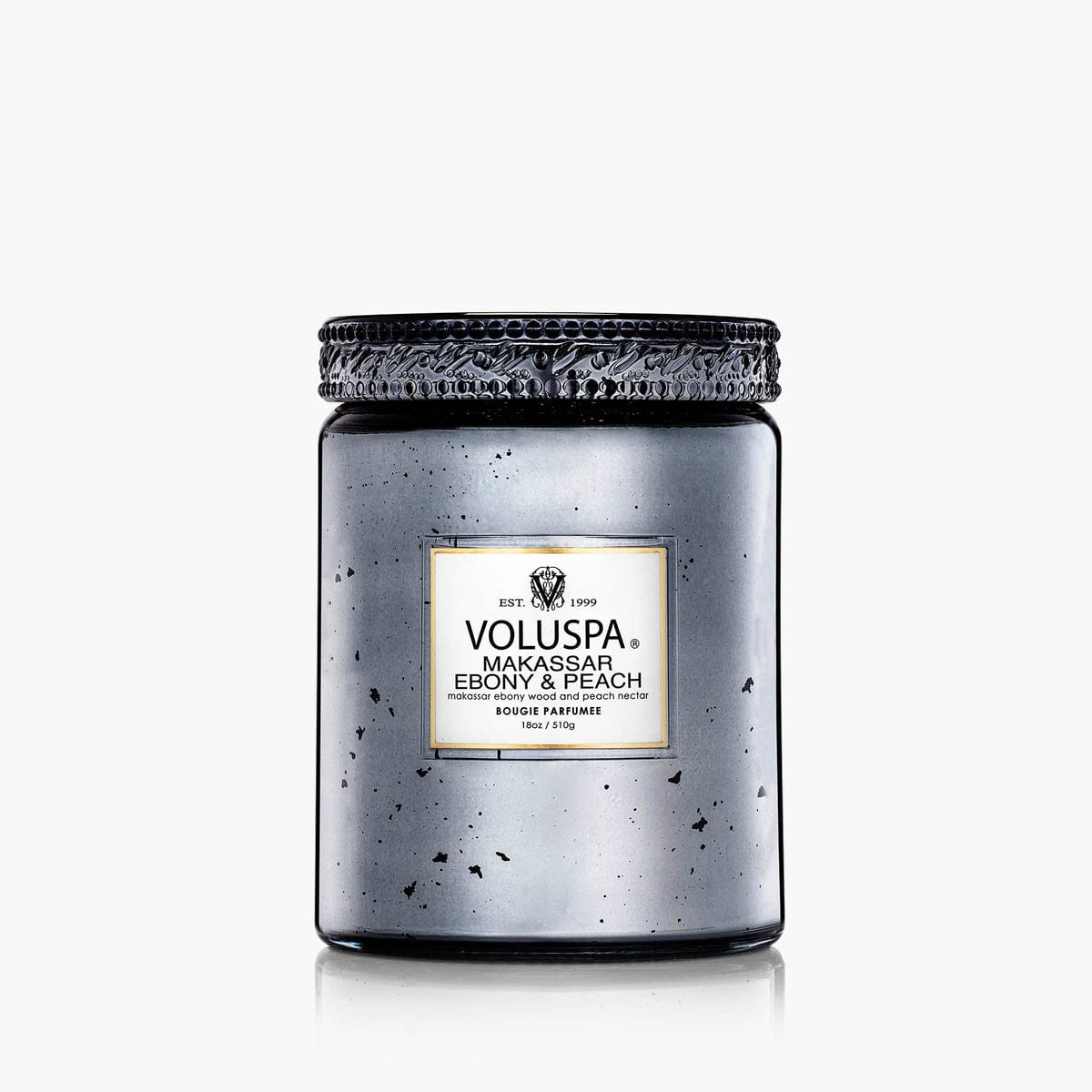 Large Jar 18oz. Makassar Ebony & Peach