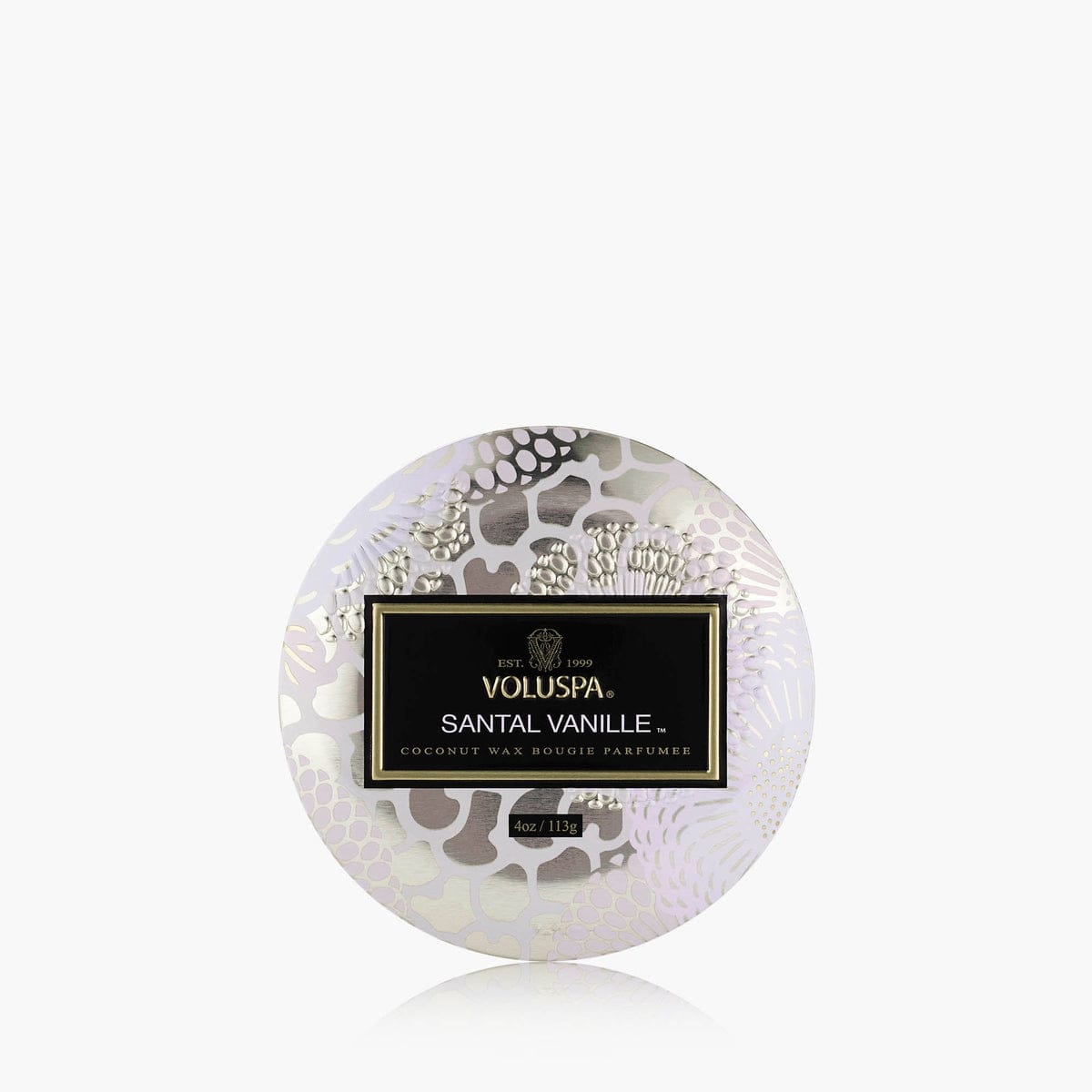 Mini Tin Candle 4oz. Santal Vanille