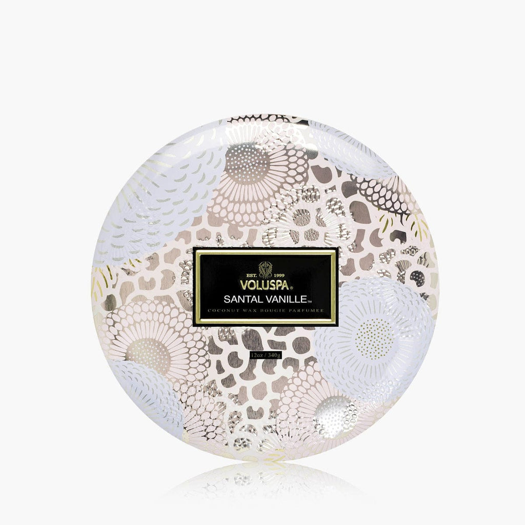 3 Wick Tin 12OZ. Santal Vanille