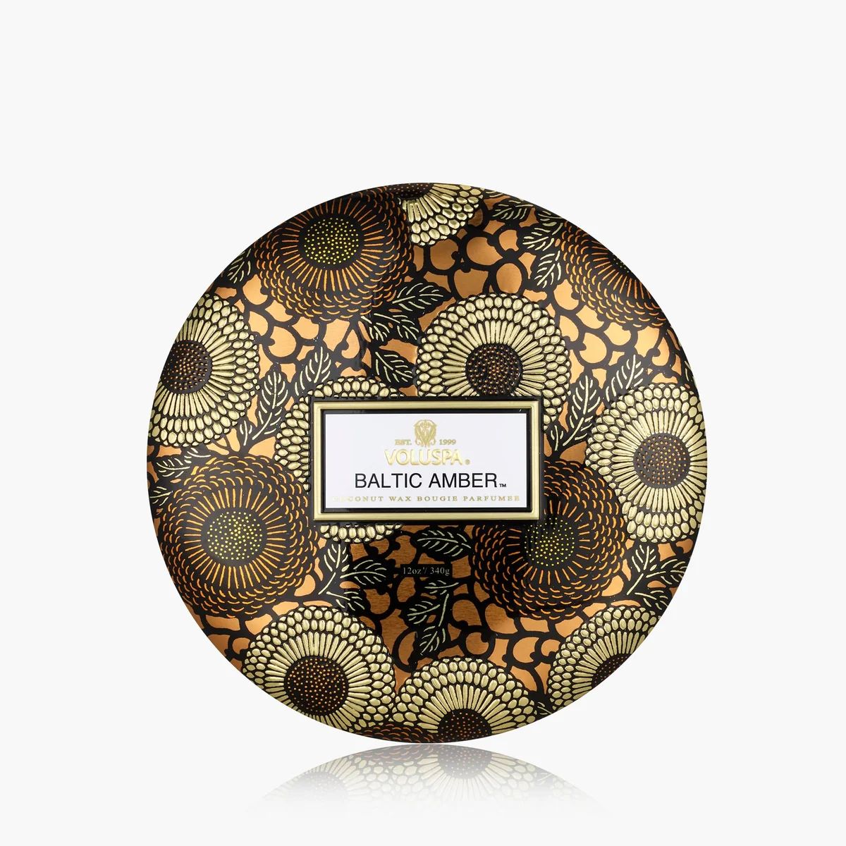 3 Wick Tin Candle 12OZ. Baltic Amber
