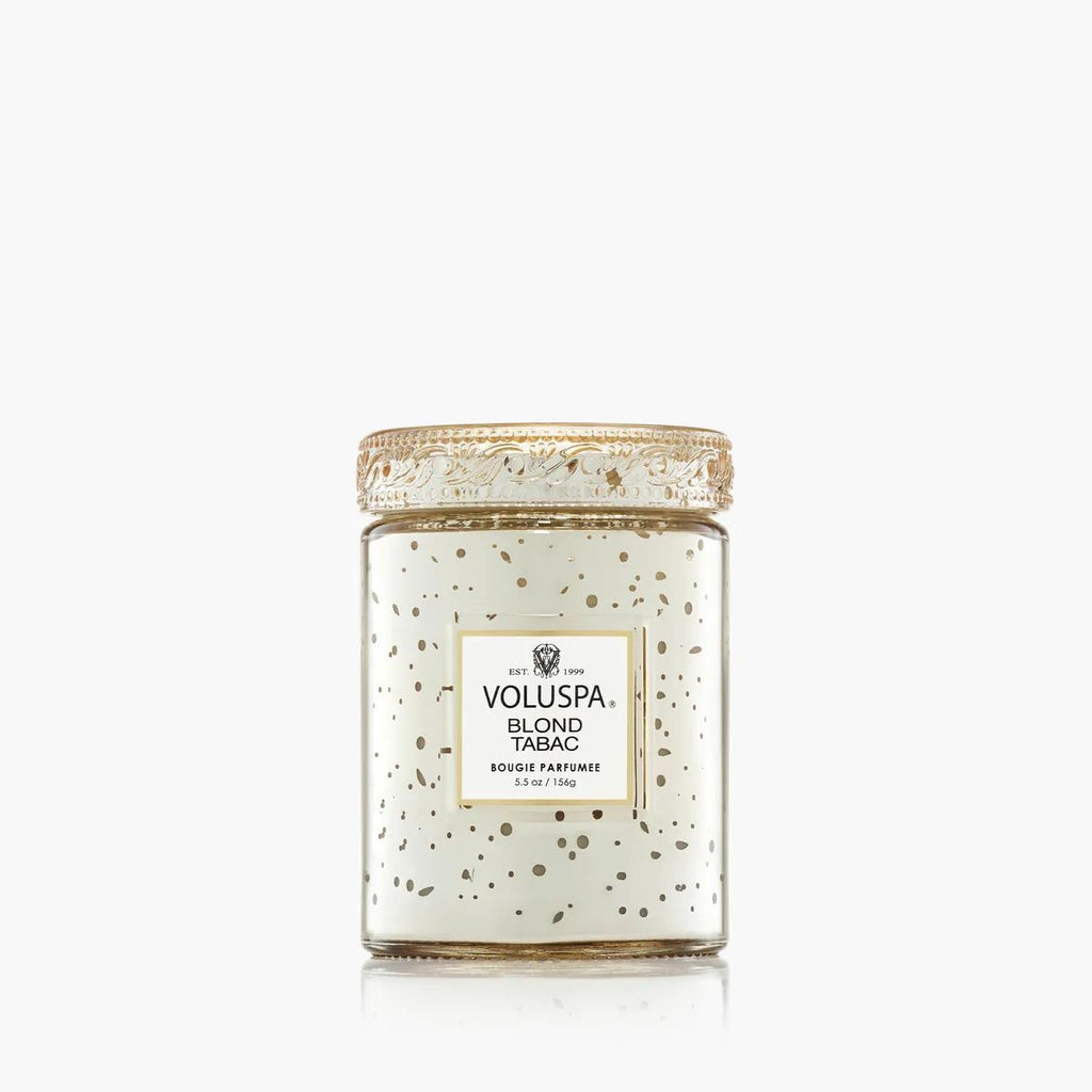 Small Jar Candle 5.5oz. Silver Blond Tabac
