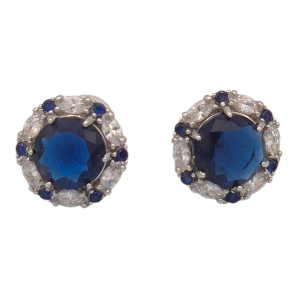 Moné Jewelry Aretes zafiro con zirconias