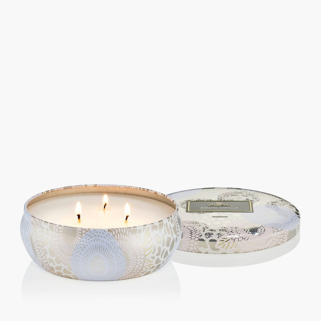 3 Wick Tin 12OZ. Santal Vanille