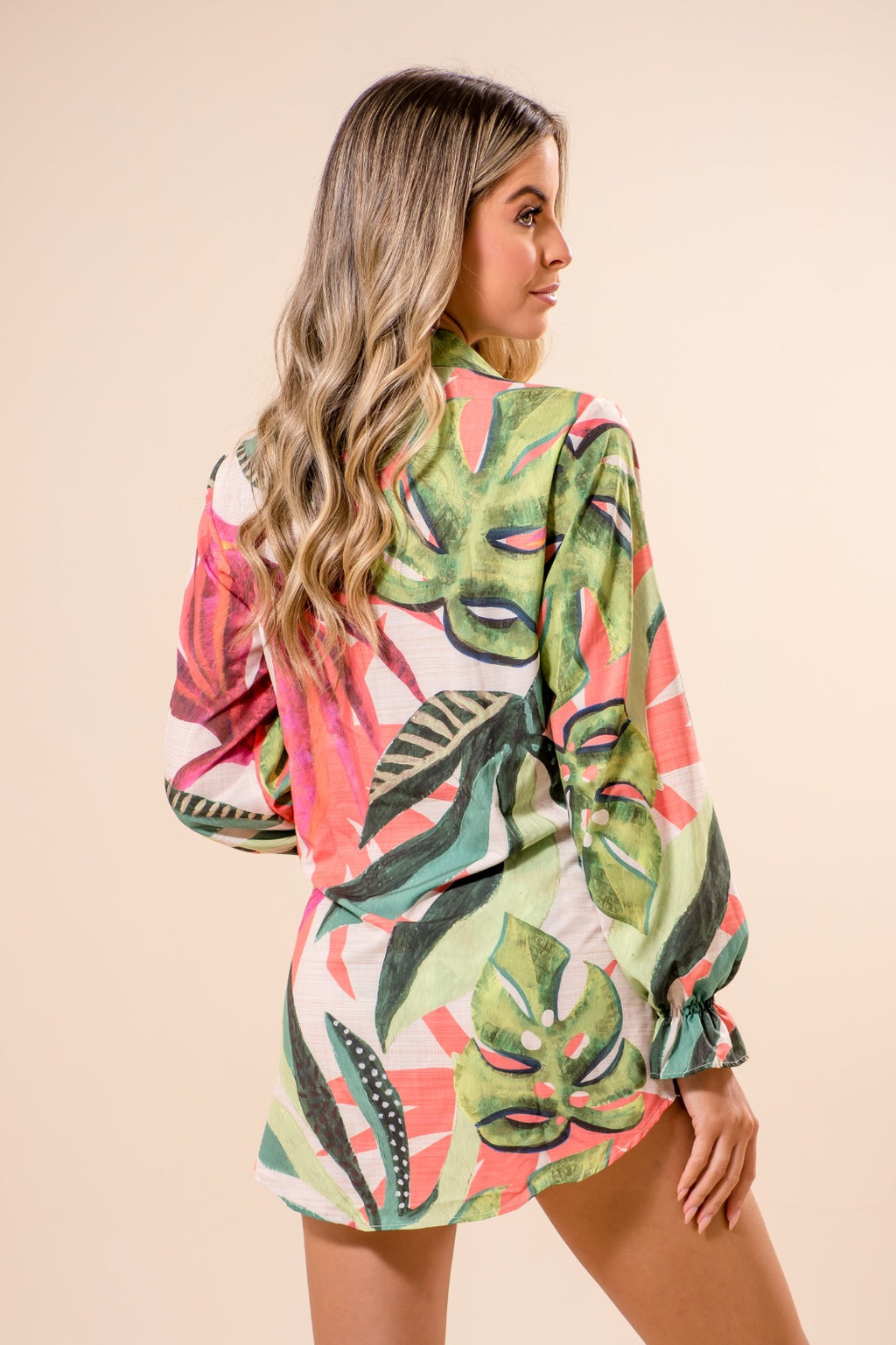 Menina Chemise corta Paola Monstera