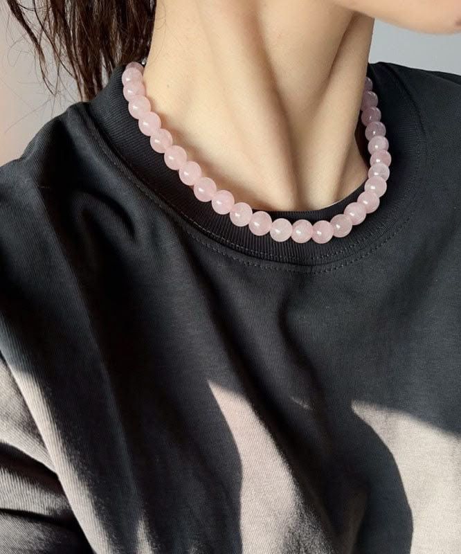 Collar Bolitas de piedra natural