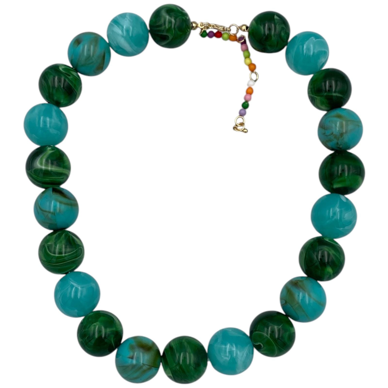 Collar Bolitas de Colores Resina