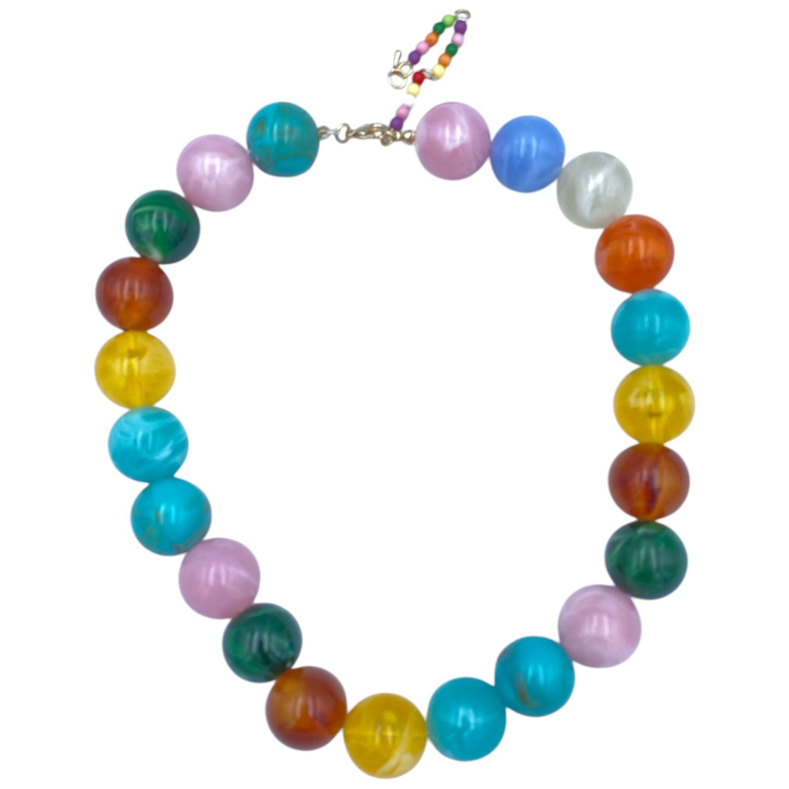 Collar Bolitas de Colores Resina