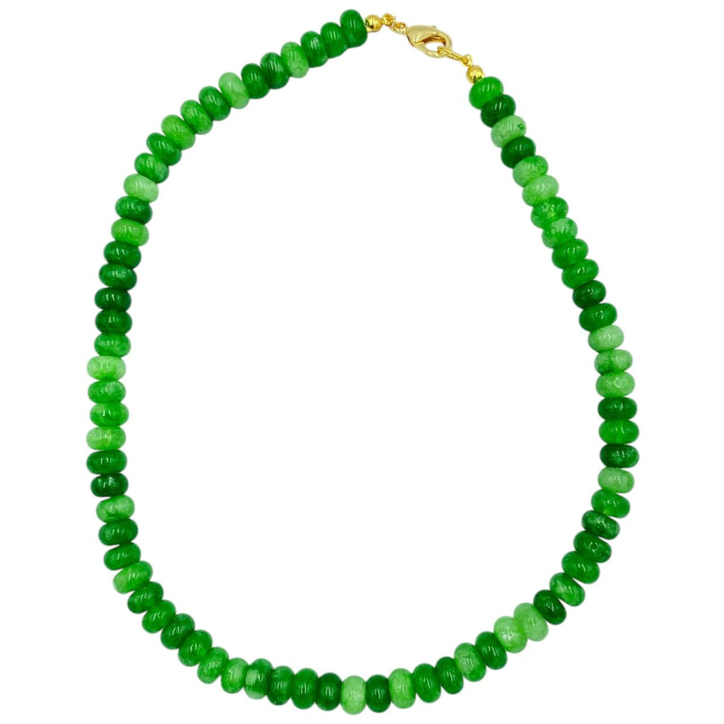 Collar Bolitas piedra natural colores