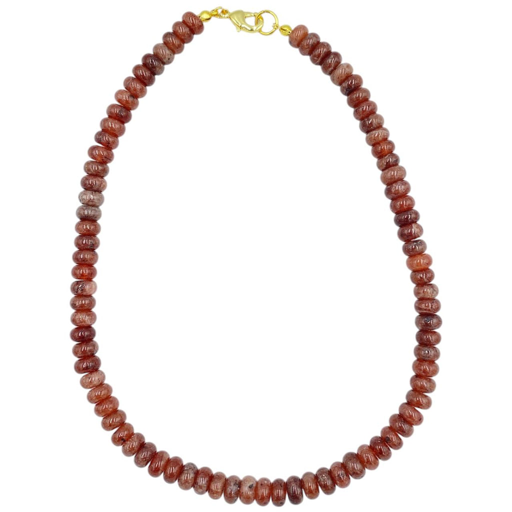 Collar Bolitas piedra natural colores