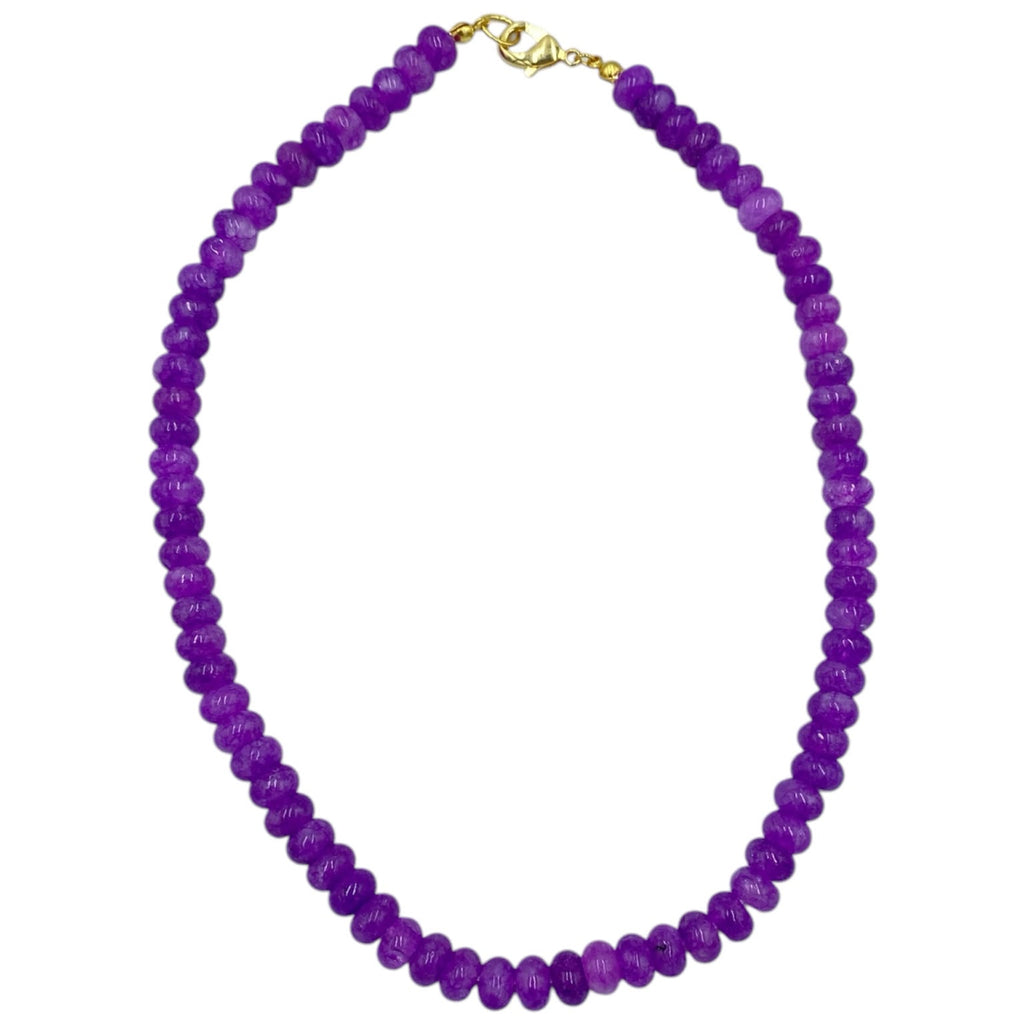 Collar Bolitas piedra natural colores