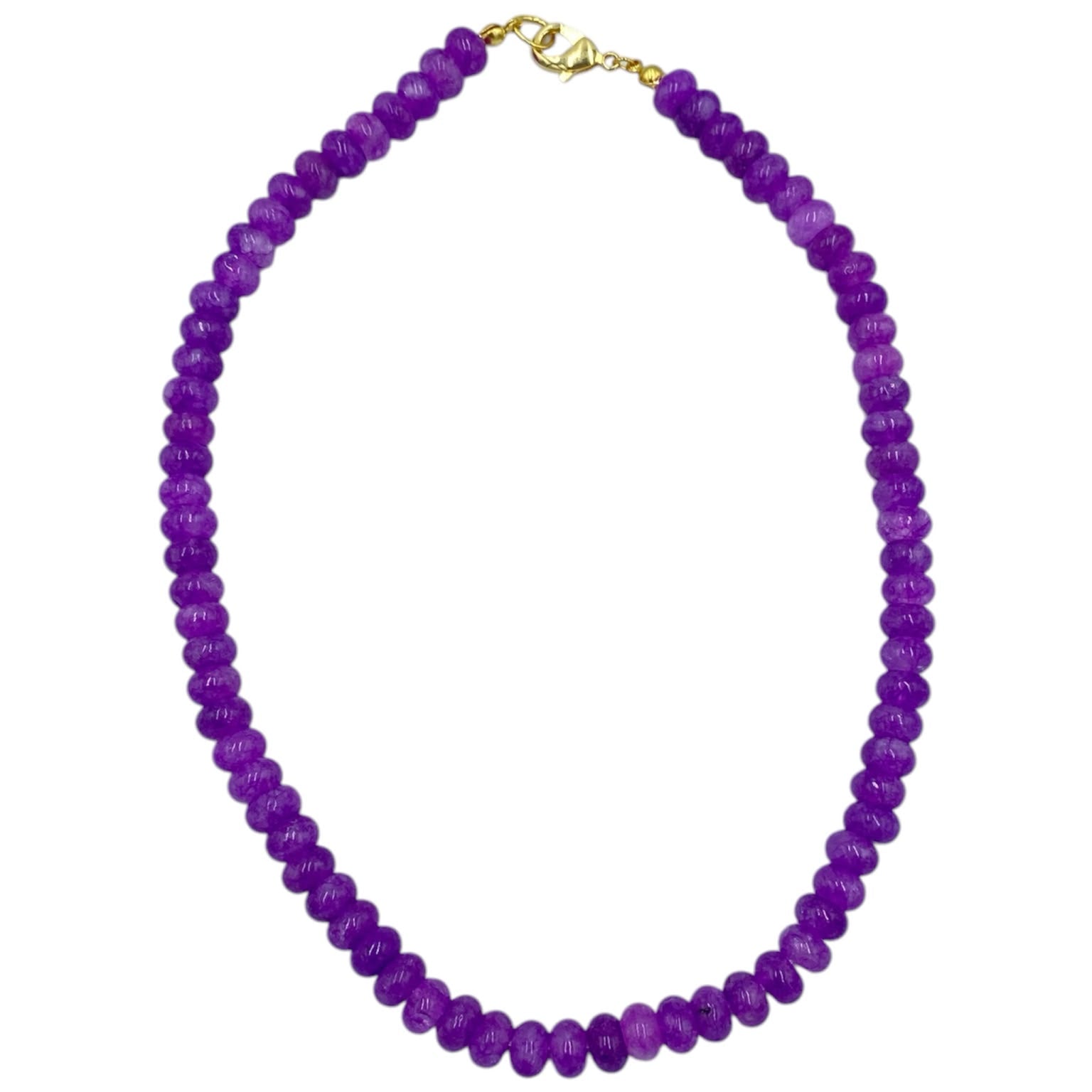 Collar Bolitas piedra natural colores