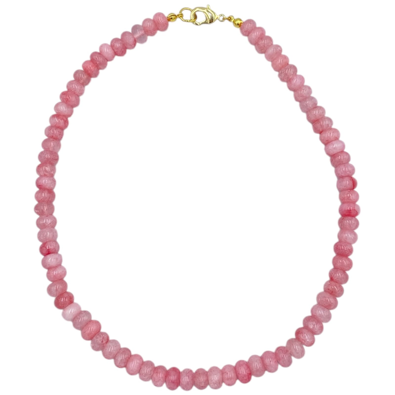 Collar Bolitas piedra natural colores