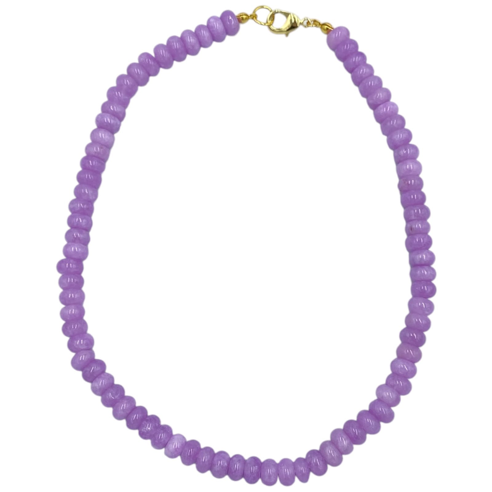 Collar Bolitas piedra natural colores