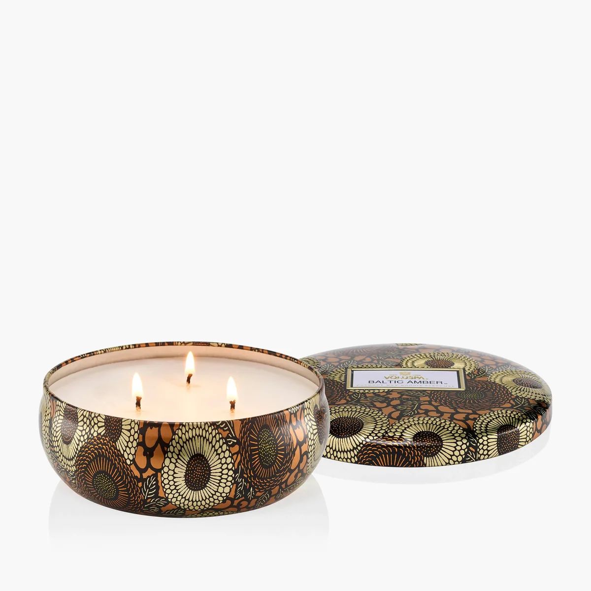 3 Wick Tin Candle 12OZ. Baltic Amber