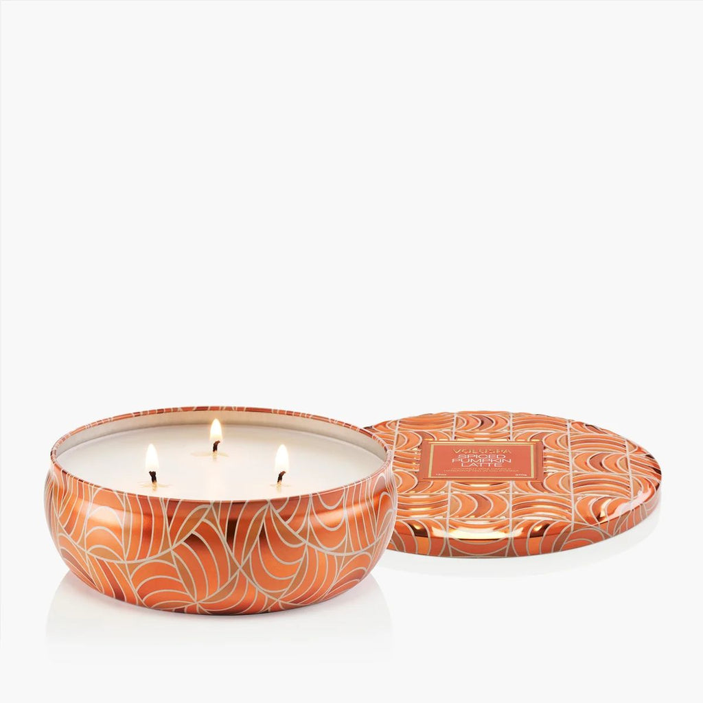 3 Wick Tin Candle 12OZ. Spiced Pumpkin Latte