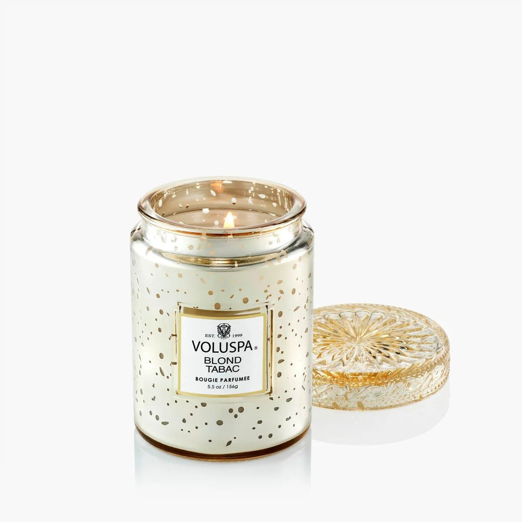 Small Jar Candle 5.5oz. Silver Blond Tabac
