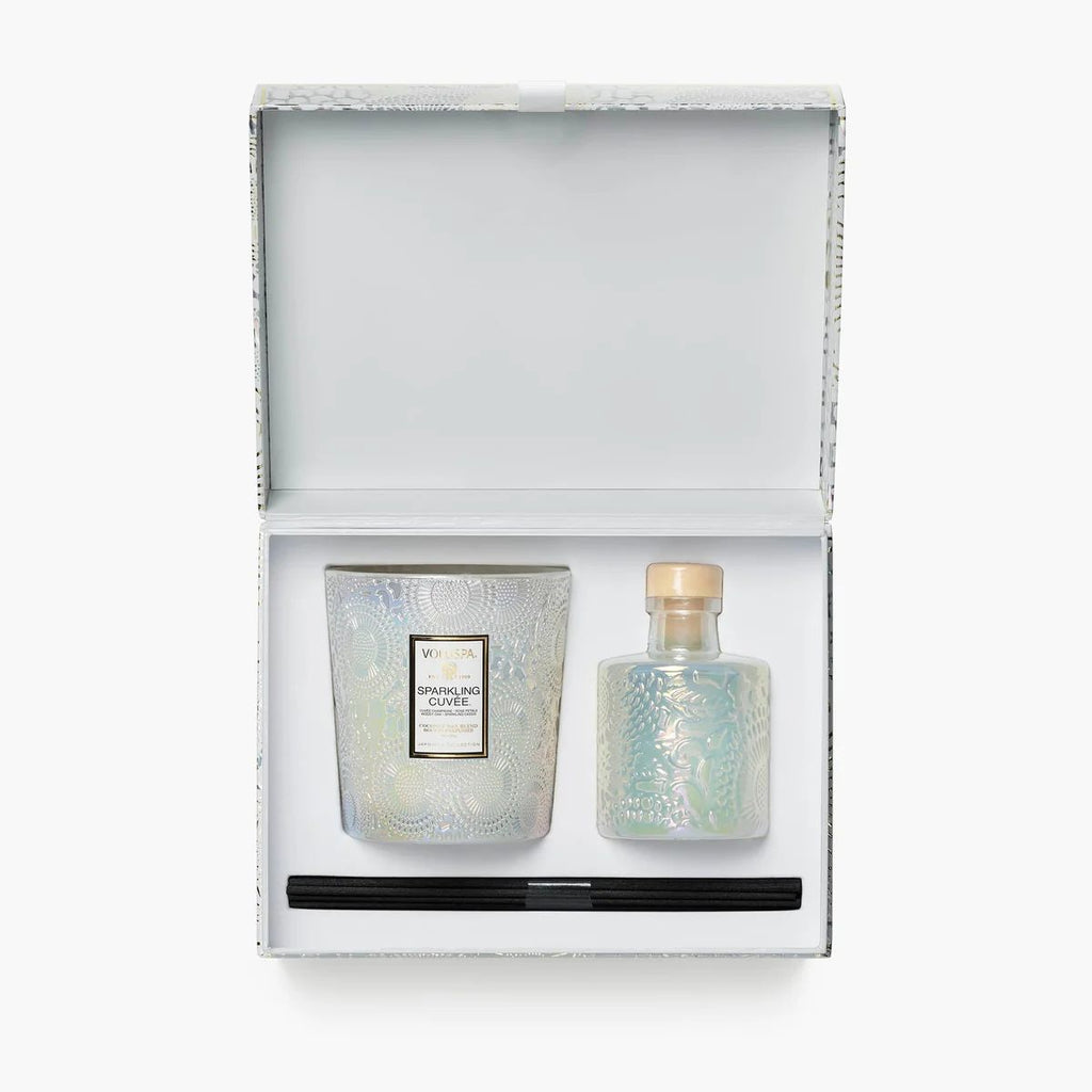 Voluspa Sparkling Cuvée Celebration Candle & Diffuser Gift Set